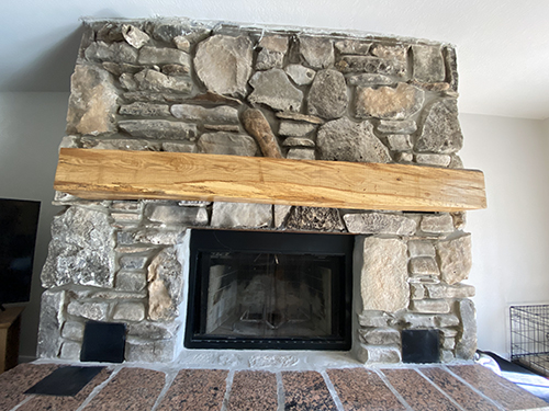 fireplace mantle